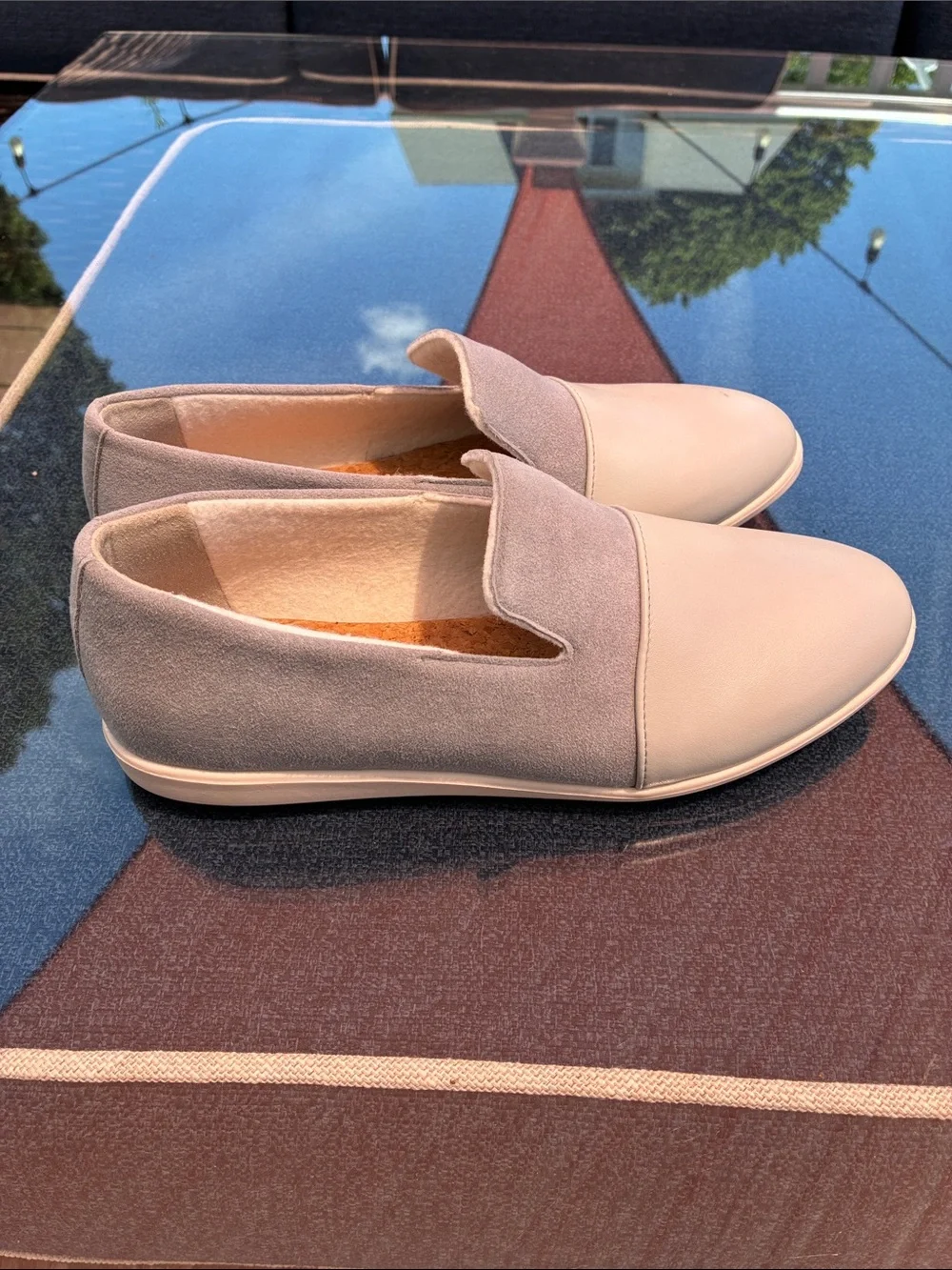 Dooeys vegan leather women’s  Slip-On Loafers in and gray size 8.5